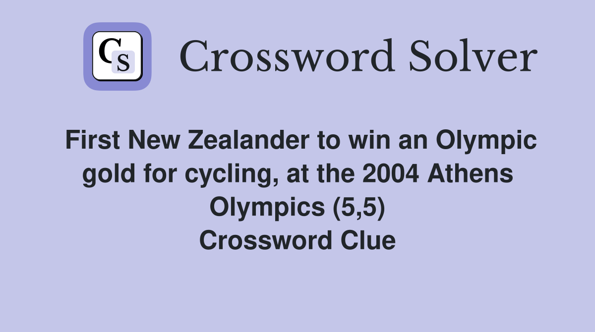 First New Zealander to win an Olympic gold for cycling, at the 2004